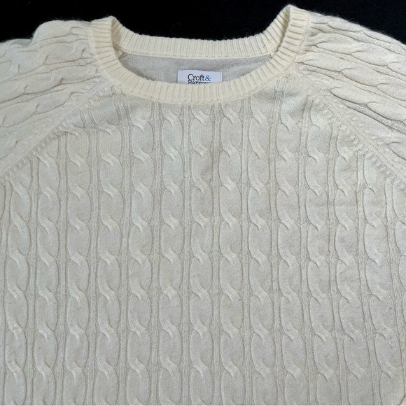 Croft & Barrow Women's Ivory Cable Knit Sweater - Picture 10 of 13